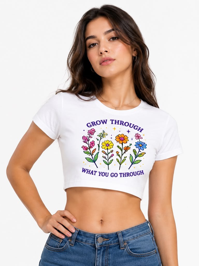 GROW THROUGH BABY TEE — WHITE