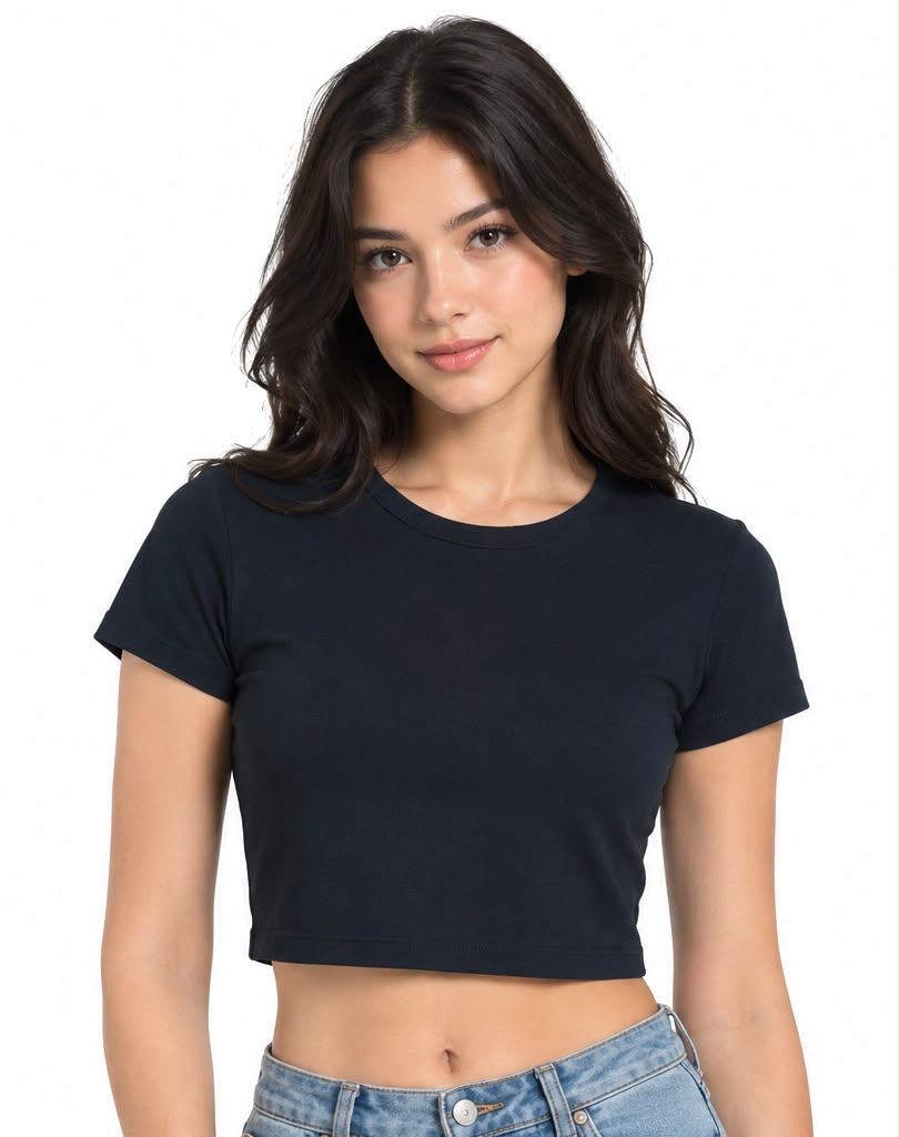 PLAIN BABY TEE — JET BLACK