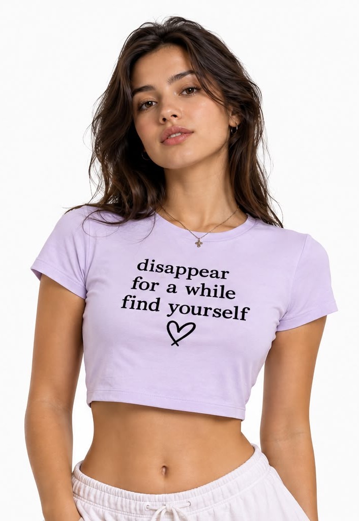 DISAPPEAR BABY TEE — LAVENDER