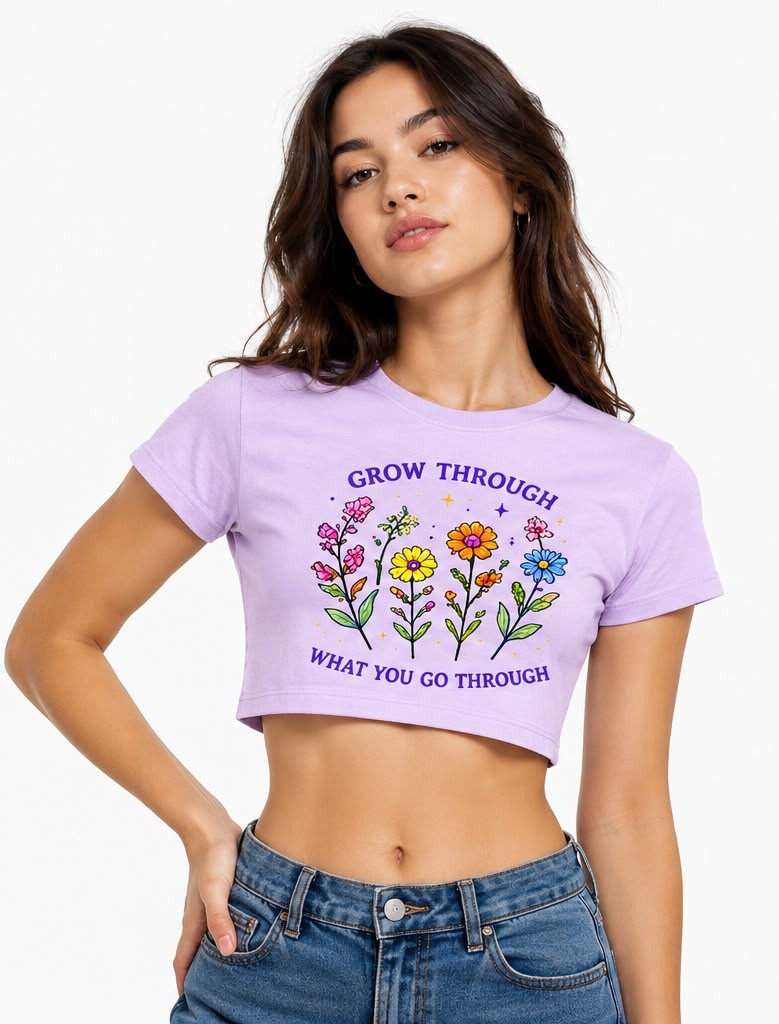 GROW THROUGH BABY TEE — LAVENDER